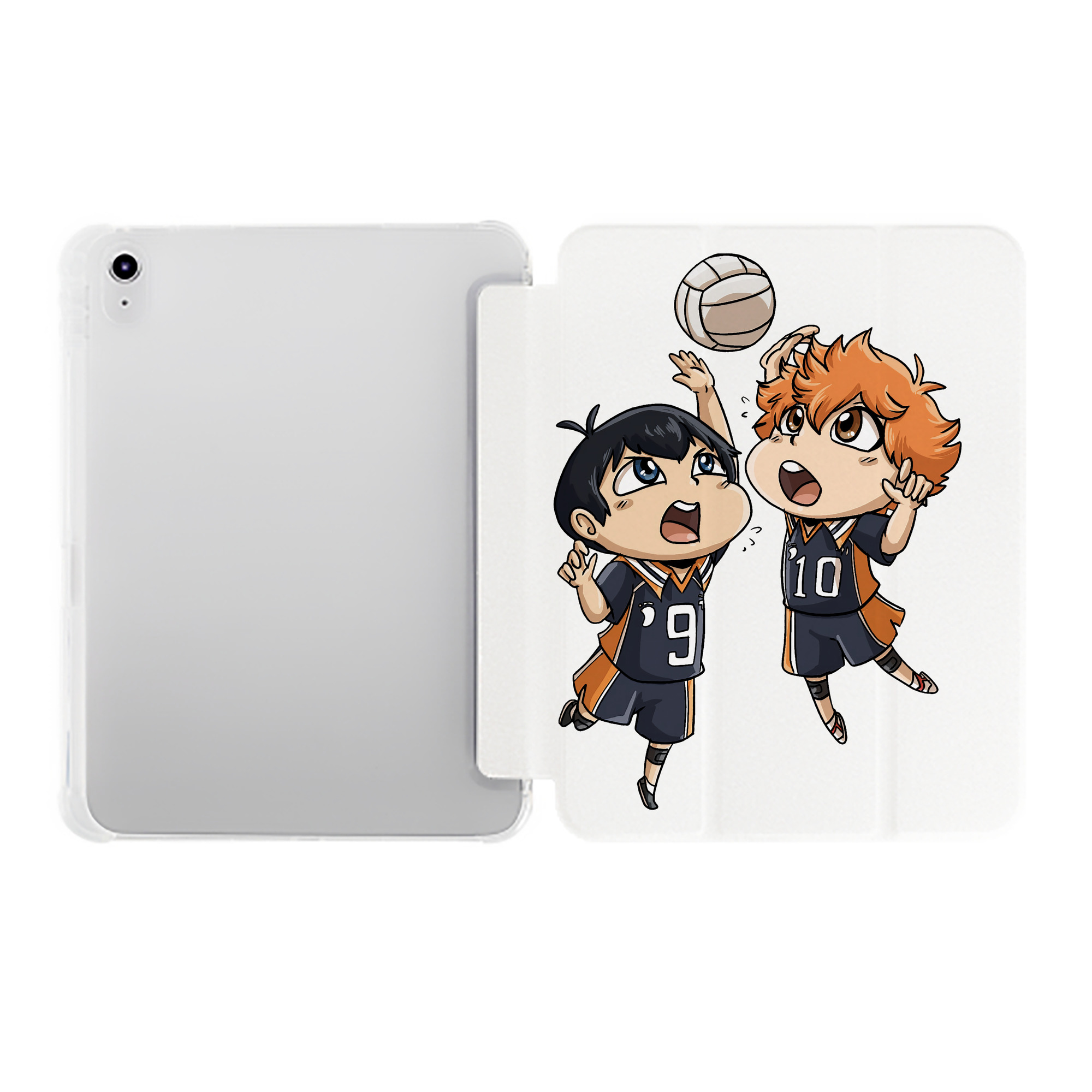 （画像用） ハイキュー!! Haikyu!! IPad ケース ペン収納付き 三つ折りスタンド PUレザー×シリコン 対応機種9.5/10.5/10.9インチ